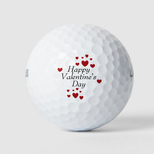 Balles De Golf Balls de golf Heureuses Saintes-Valentin (Devant)