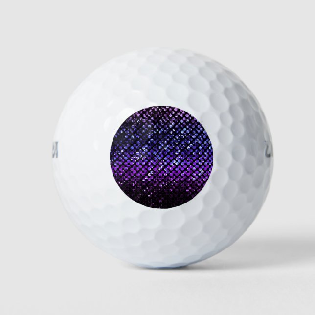 Balles De Golf Balls de golf violet cristal Strass (Devant)