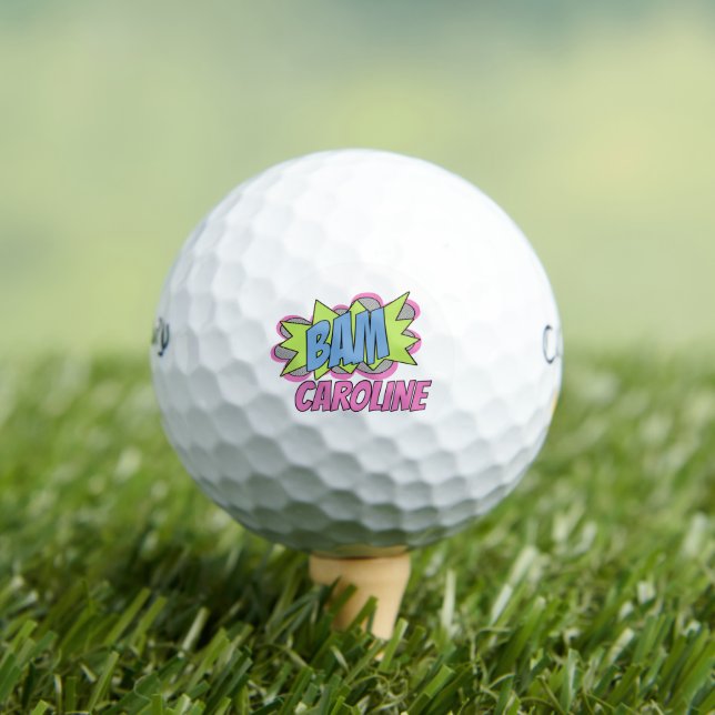 Balles De Golf BAM de style pop art de bande dessinée vintage per (T-shirt Insitu)