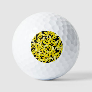 Balles De Golf Bananes jaunes vintages : Arrière - plan noir