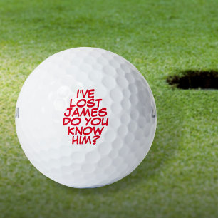 Balles De Golf Bande dessinée rouge drôle personnalisée perdue