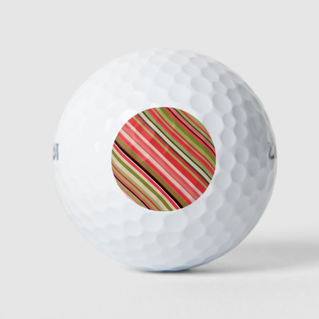 Balles De Golf Bandes inspirées des pastèques (Devant)