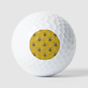Balles De Golf Bee Haven : Motif jaune Vintage