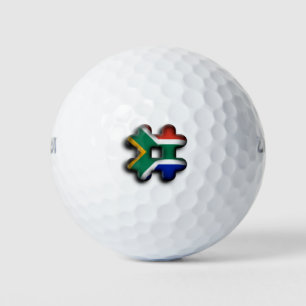 Balles De Golf Belle Afrique du Sud Hashtag Motif Drapeau Art