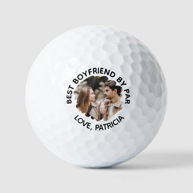 Balles De Golf Best Boyfriend par Par avec Photo et Texte personn (Recto)