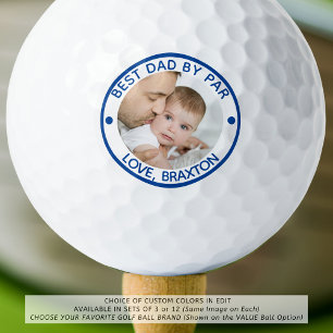 Balles De Golf BEST DAD BY PAR PAR Photo Couleur personnalisée Pe