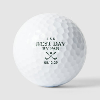 Balles De Golf Best Day by Par Elegant Personalized Wedding