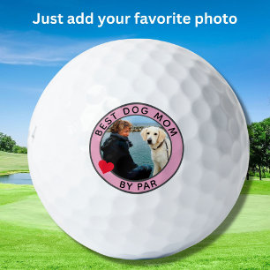 Balles De Golf BEST DOG MOM BY PAR PAR Photo Heart