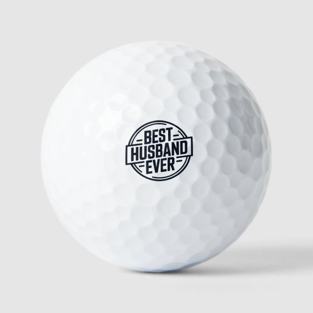Balles De Golf Best Husband Ever Badge Design (Recto)
