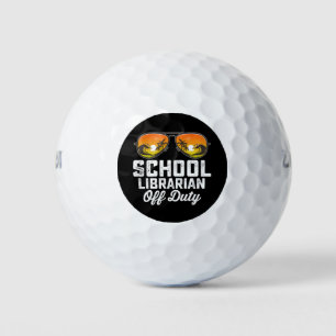 Balles De Golf Bibliothécaire De L'École Hors Service Dernier Jou