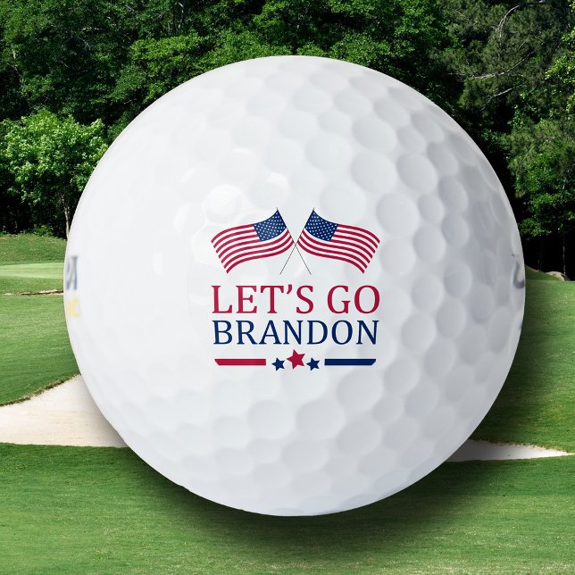 Balles De Golf Biden Let's Go Brandon USA Stars Drapeau (Créateur téléchargé)