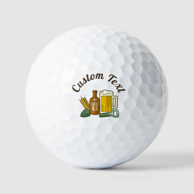 Balles De Golf Bière Icons Golf Balls (Recto)