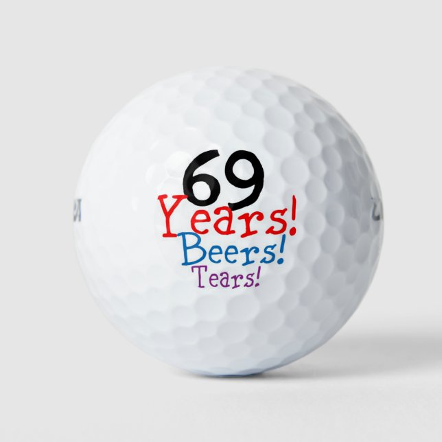 Balles De Golf Bières de 69 ans Larmes (Devant)