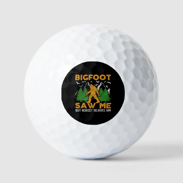 Balles De Golf Bigfoot M'A Vu Sasquatch Yeti (Recto)