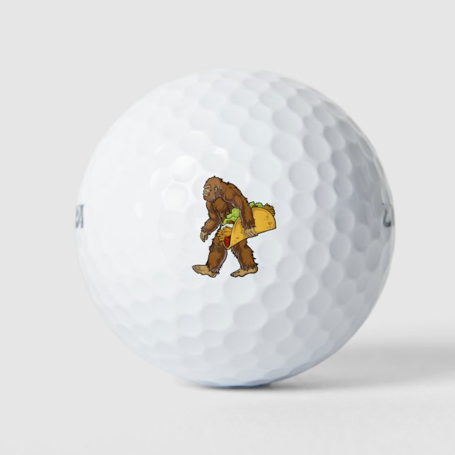 Balles De Golf Bigfoot Sasquatch transportant Taco (Devant)