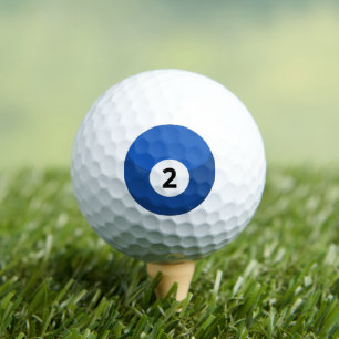 Balles De Golf Billard bleu numéro deux