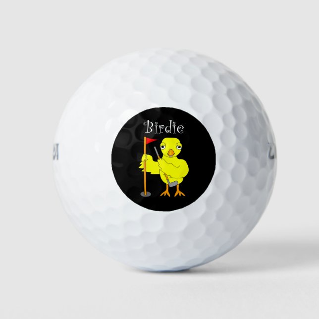 Balles De Golf Birdie Golfer Chick (Devant)