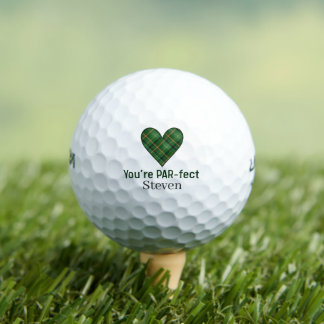 Balles De Golf Birthday Gift for Husband - Green Tartan PAR-fect