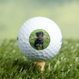 Balles De Golf Black Lab avec deux bâtons Chien Personnalisé
