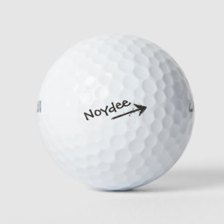 Balles De Golf Black Lettering and Arrow on your