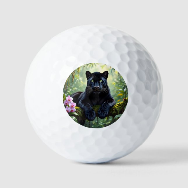Balles De Golf Black Panther in the Jungle (Recto)