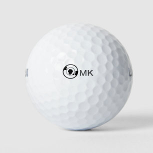 Balles De Golf Black world globe ajouter nom monogramme détails d