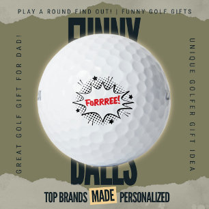 Balles De Golf Blague de golf comique pop art propre pour trois