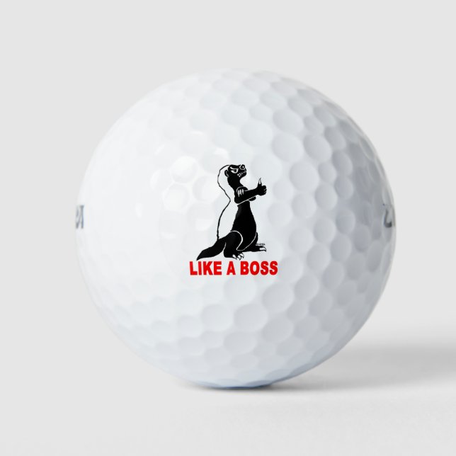 Balles De Golf Blaireau de miel, comme un patron (Devant)