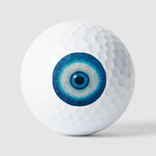 Balles De Golf Bleu Artistique mal conception oeil