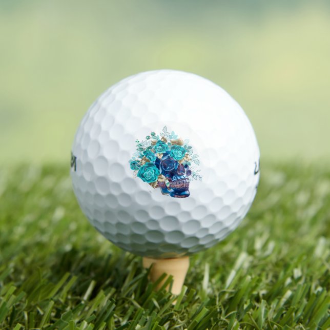 Balles De Golf Blue Bloom Requiem Golf Balls – Premium Floral Pat (T-shirt Insitu)