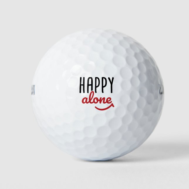 Balles De Golf Bonne seule à la conscience anti-Valentin (Devant)
