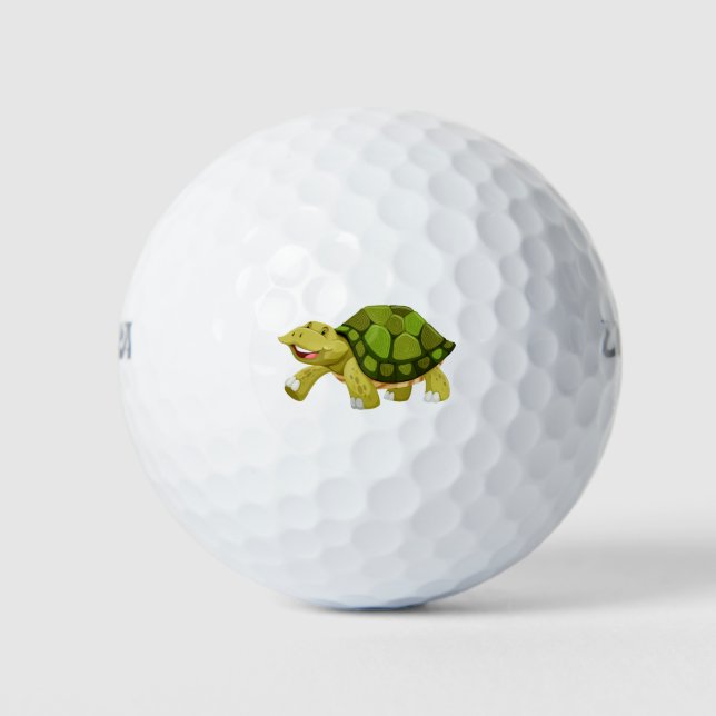 Balles De Golf Bonne tortue verte (Devant)