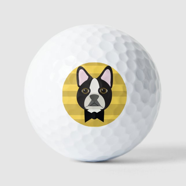 Balles De Golf Boston Terrier (Recto)