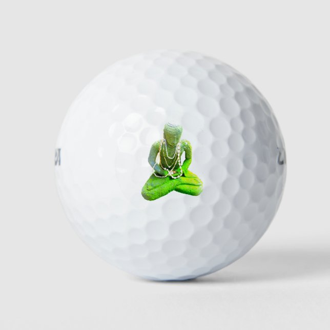 Balles De Golf Bouddha vert Mossy méditant Thunder_Cove (Devant)
