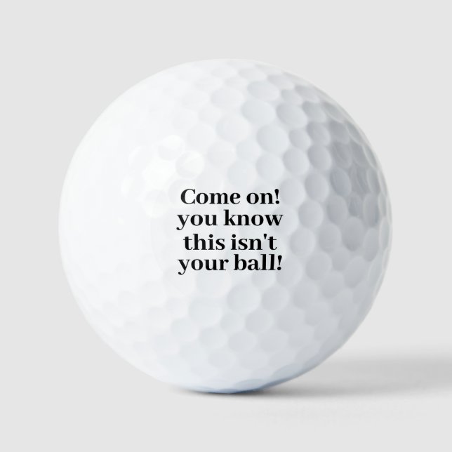 Balles De Golf Boule de golf avec commentaire amusant (Recto)