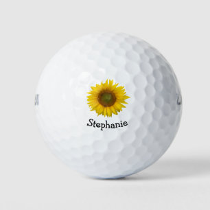 Balles De Golf Boule de golf de fleurs de tournesol jaune