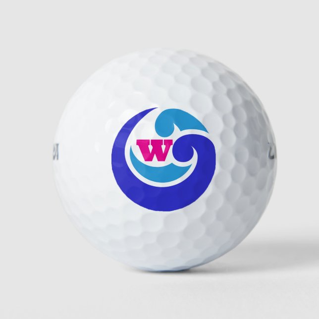 Balles De Golf Boule de golf initiale personnalisée - Design de v (Devant)