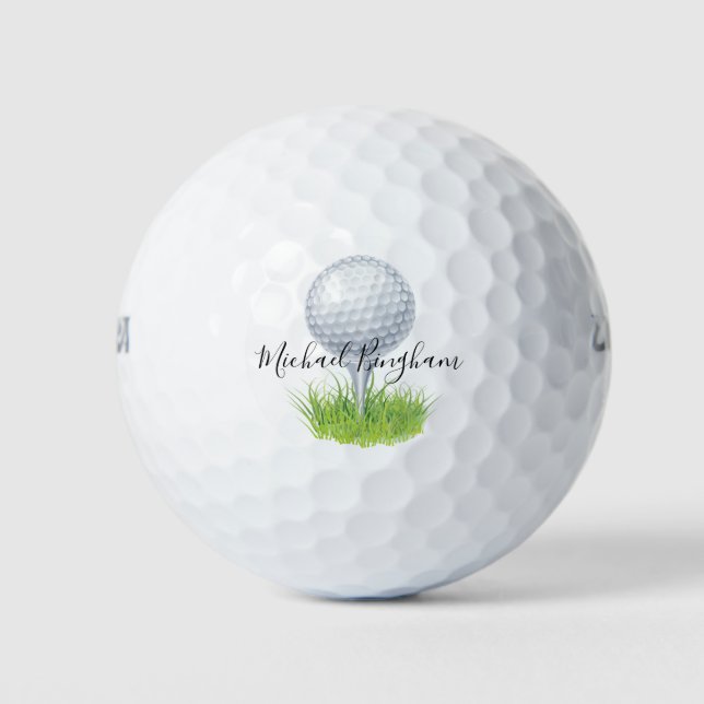Balles De Golf Boule de golf personnalisée avec nom (Devant)