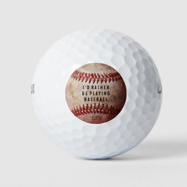 Balles De Golf Boule de golf personnalisée du fan de baseball (Devant)