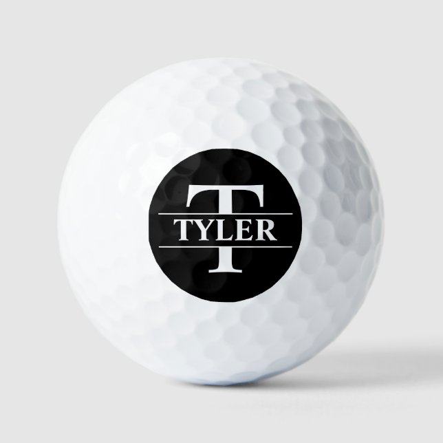 Balles De Golf Boule de golf personnalisée - Noir (Recto)