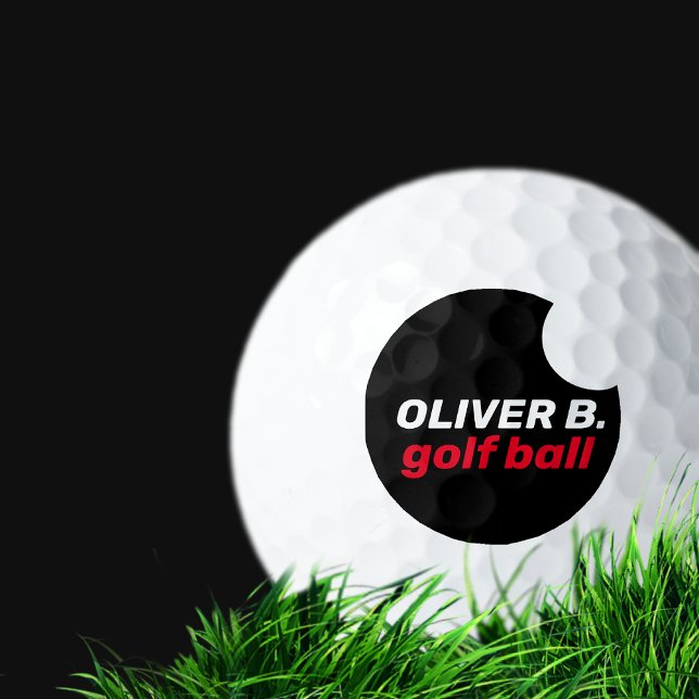 Balles De Golf Boule de Golfeur du logo noir moderne (Créateur téléchargé)