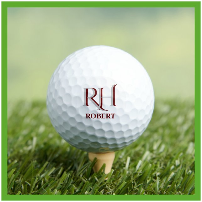 Balles De Golf Boule de nom de monogramme personnalisée (Créateur téléchargé)