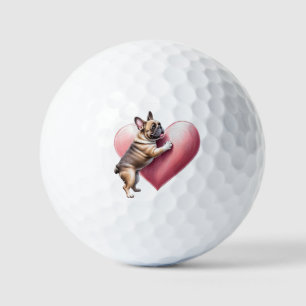 Balles De Golf Bouledogue français Saint-Valentin French Bulldog