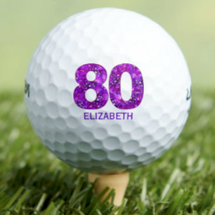 Balles De Golf Boules de golf 40e anniversaire moderne 80 initial