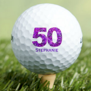 Balles De Golf Boules de golf 50e anniversaire moderne violet ini