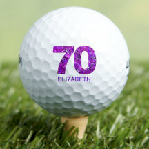 Boules de golf 70e anniversaire moderne violet ini