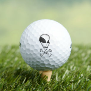 Balles De Golf Boules de golf - Crâne Alien et os croisés