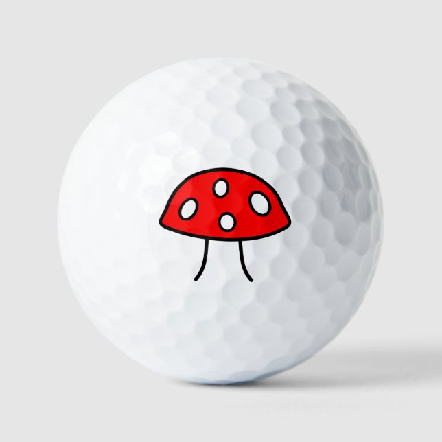 Balles De Golf Boules de golf des Champignons rouges (Recto)
