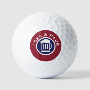 Balles De Golf Boules de golf drôle de bière