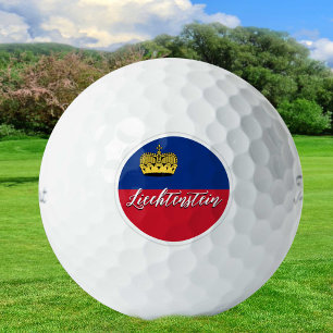 Balles De Golf Boules de golf du Liechtenstein, golfeurs à drapea